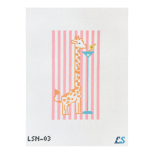 Lake Shore Needlepoint Martini Giraffe Needlepoint Canvas