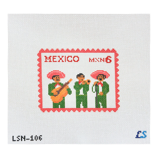 Lake Shore Needlepoint Mexico Stamp Needlepoint Canvas