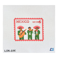 Lake Shore Needlepoint Mexico Stamp Needlepoint Canvas