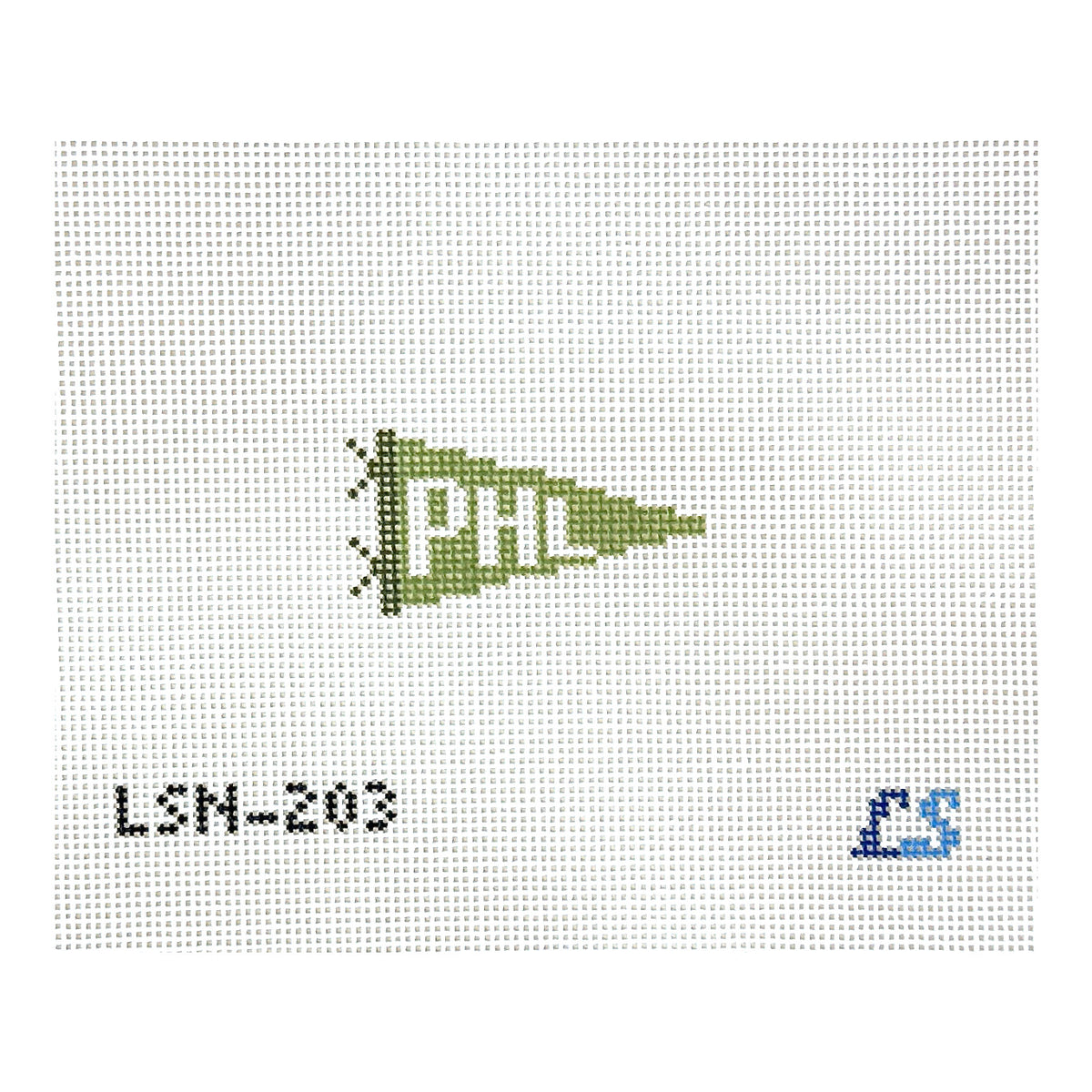 Lake Shore Needlepoint Mini Philly Pennant Flag Needlepoint Canvas