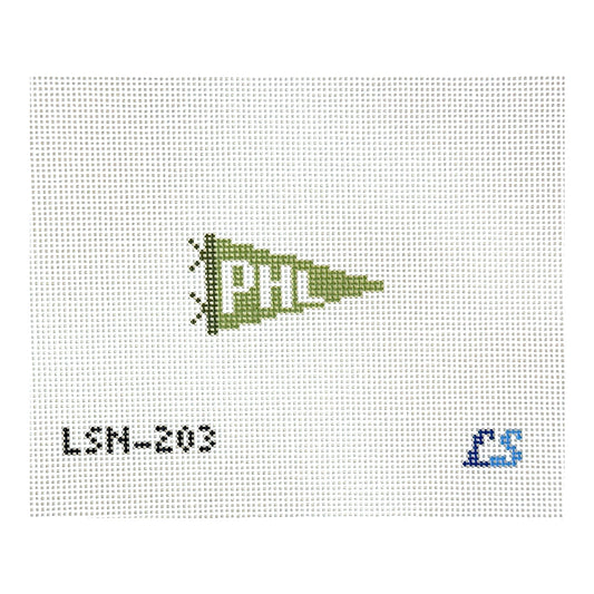 Lake Shore Needlepoint Mini Philly Pennant Flag Needlepoint Canvas