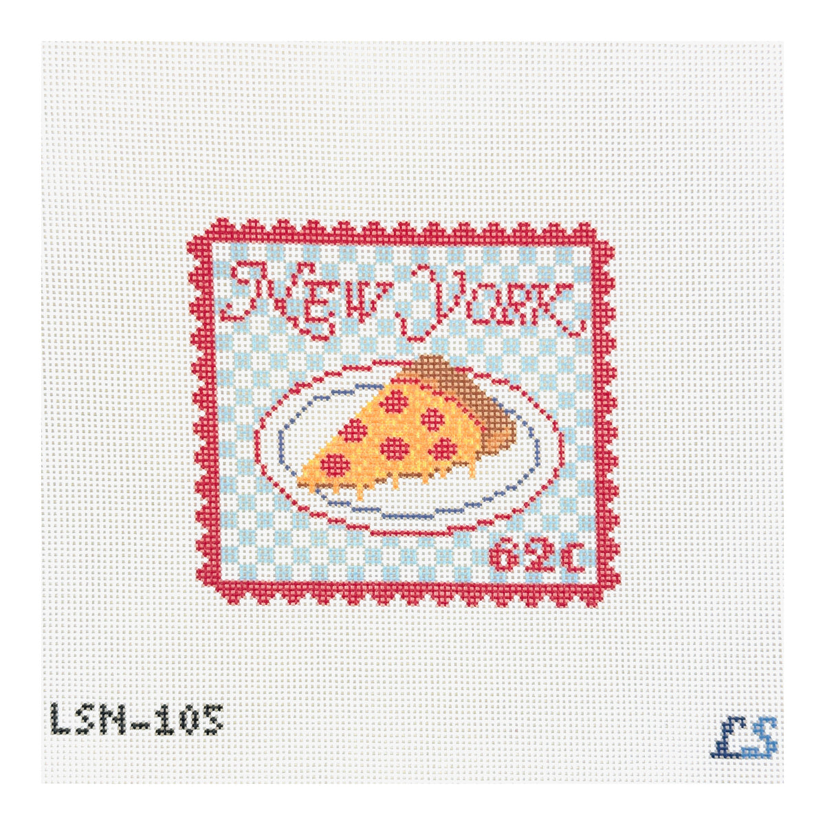 Lake Shore Needlepoint New York Postage Stamp Needlepoint Canvas