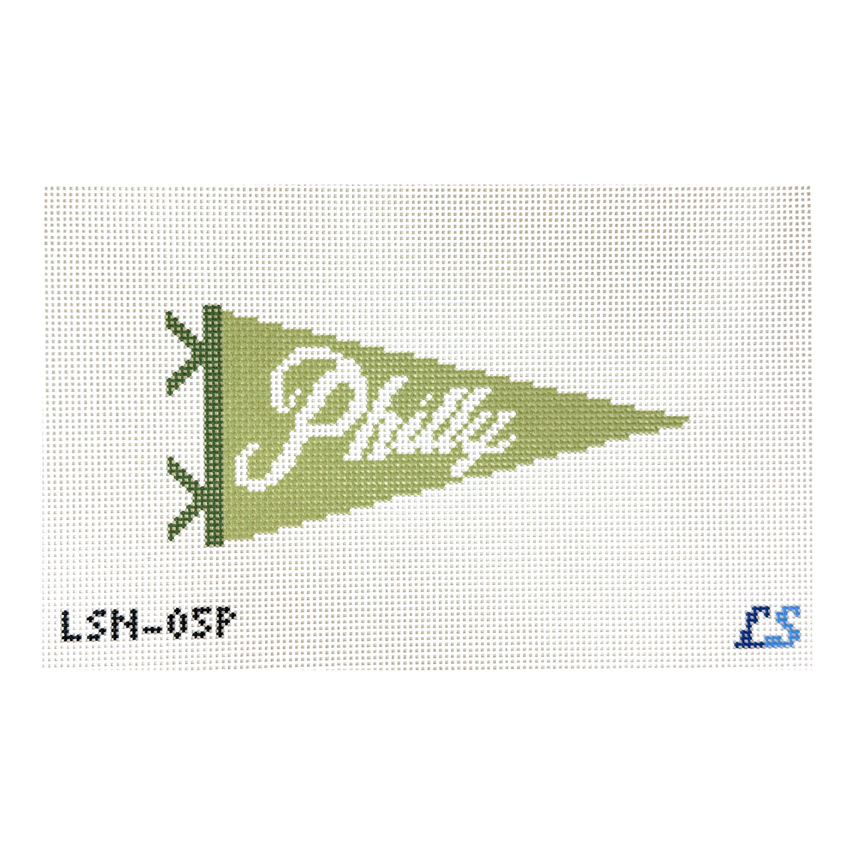 Lake Shore Needlepoint Philly Pennant Flag Needlepoint Canvas