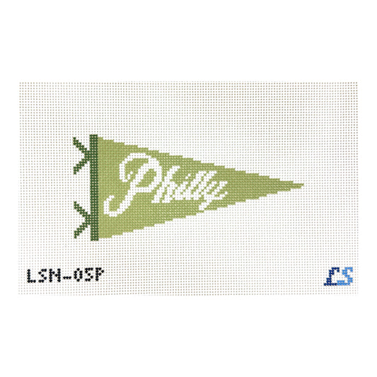 Lake Shore Needlepoint Philly Pennant Flag Needlepoint Canvas