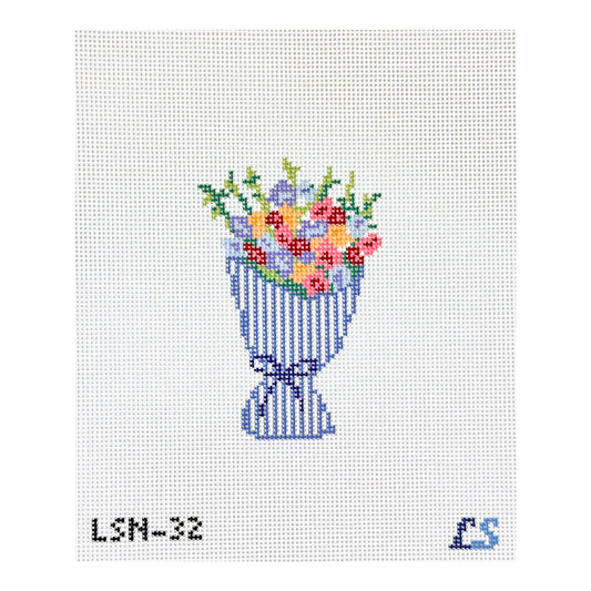 Lake Shore Needlepoint Spring Floral Bouquet Needlepoint Canvas