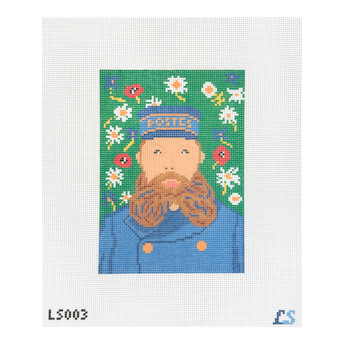 Lake Shore Needlepoint Van Gogh Postman Needlepoint Canvas