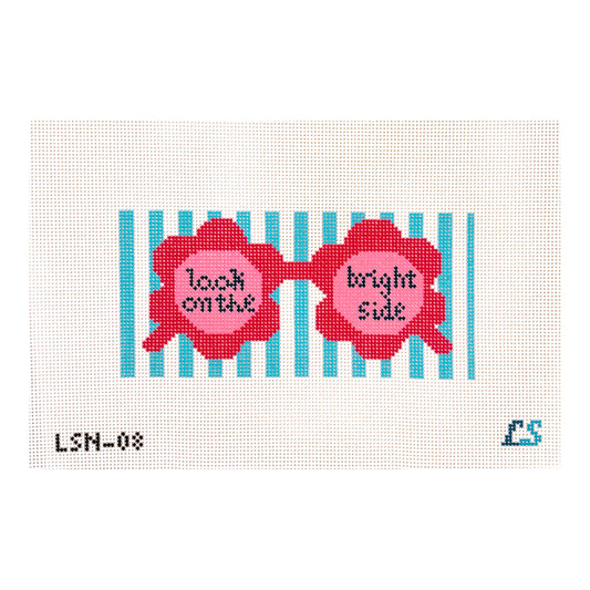 Lake Shore Needlepoint Look on the Bright Side Sunglasses Case Needlepoint Canvas