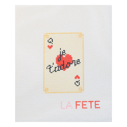 La Fete Needlepoint Je T'Adore (I Adore You) Needlepoint Canvas