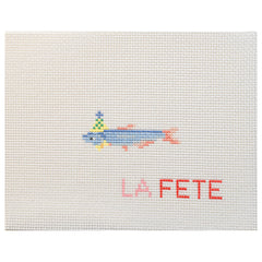 La Fete Needlepoint Party Animals Sardine Needlepoint Canvas