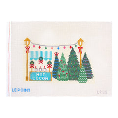 Le Point Studio Christmas Village Christmas Tree Lot Needlepoint Canvas