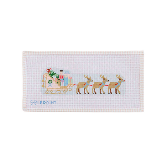 Le Point Studio Christmas Village Sleigh Needlepoint Canvas