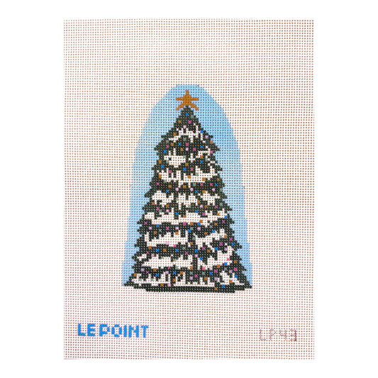 Le Point Studio Christmas Village Tree Needlepoint Canvas