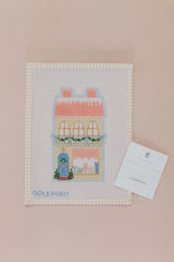 Le Point Studio Christmas Village Yellow Shop Needlepoint Canvas