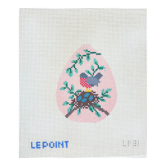 Le Point Studio Robin's Nest Egg Needlepoint Canvas