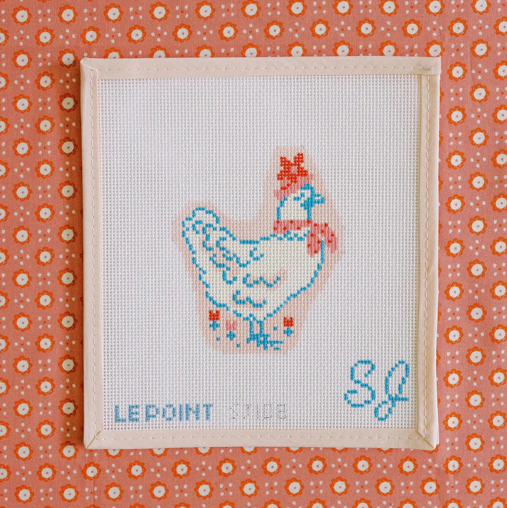 Le Point Studio Samantha Johnson Spring Chicken Needlepoint Canvas
