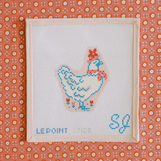 Le Point Studio Samantha Johnson Spring Chicken Needlepoint Canvas