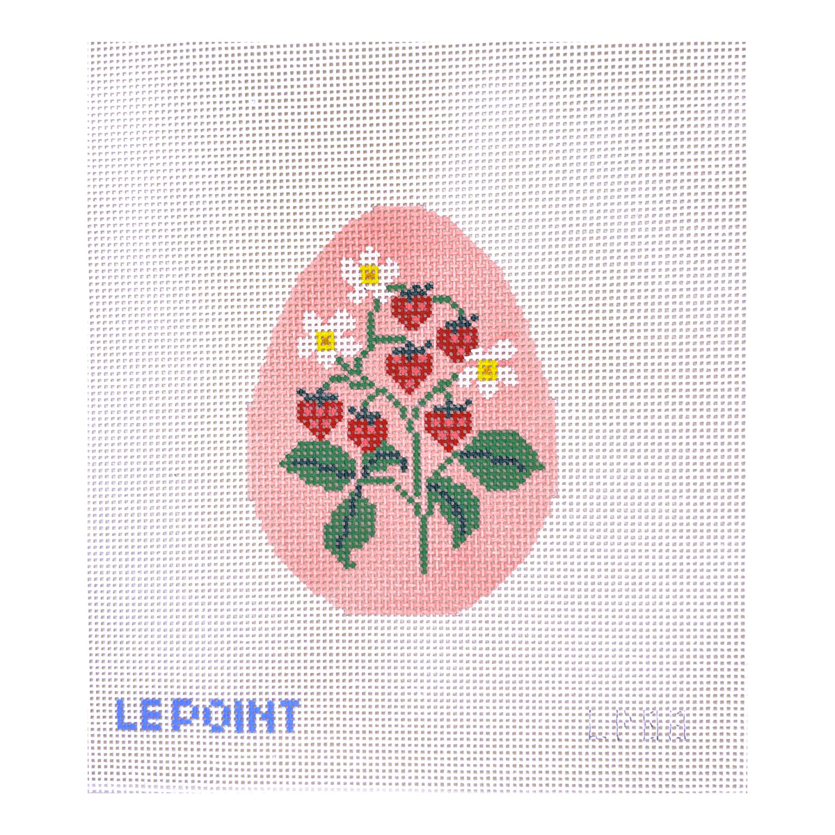 Le Point Studio Strawberry Egg Needlepoint Canvas
