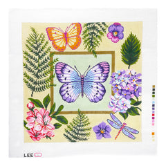 Lee's Needle Arts Butterfly Floral Needlepoint Canvas