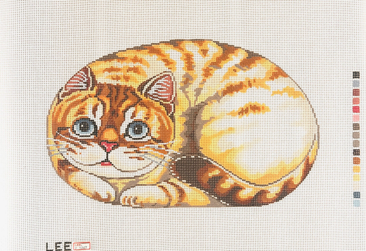 Lee's Needle Arts Cat Pillow Needlepoint Canvas