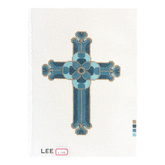Lee's Needle Arts Cross Blue & Black Needlepoint Canvas