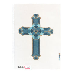 Lee's Needle Arts Cross Blue & Black Needlepoint Canvas
