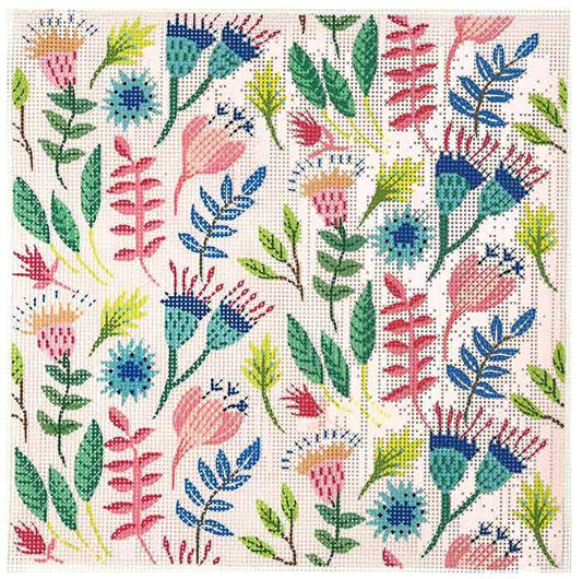 Lee's Needle Arts Mia Whittemore Lively Floral Needlepoint Canvas