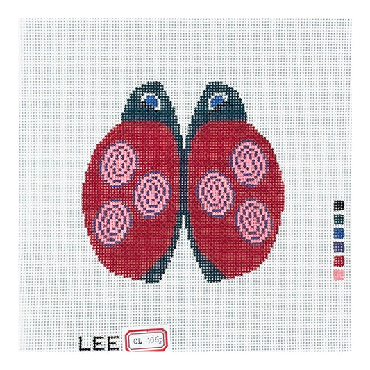 Lee's Needle Arts Red Petite Lady Bug Needlepoint Canvas
