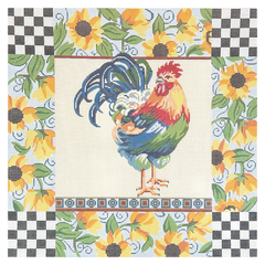 Lee's Needle Arts Rooster with Sunflowers Needlepoint Canvas