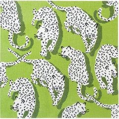 Needlepoint To Go Leopard Pillow - Green Needlepoint Canvas