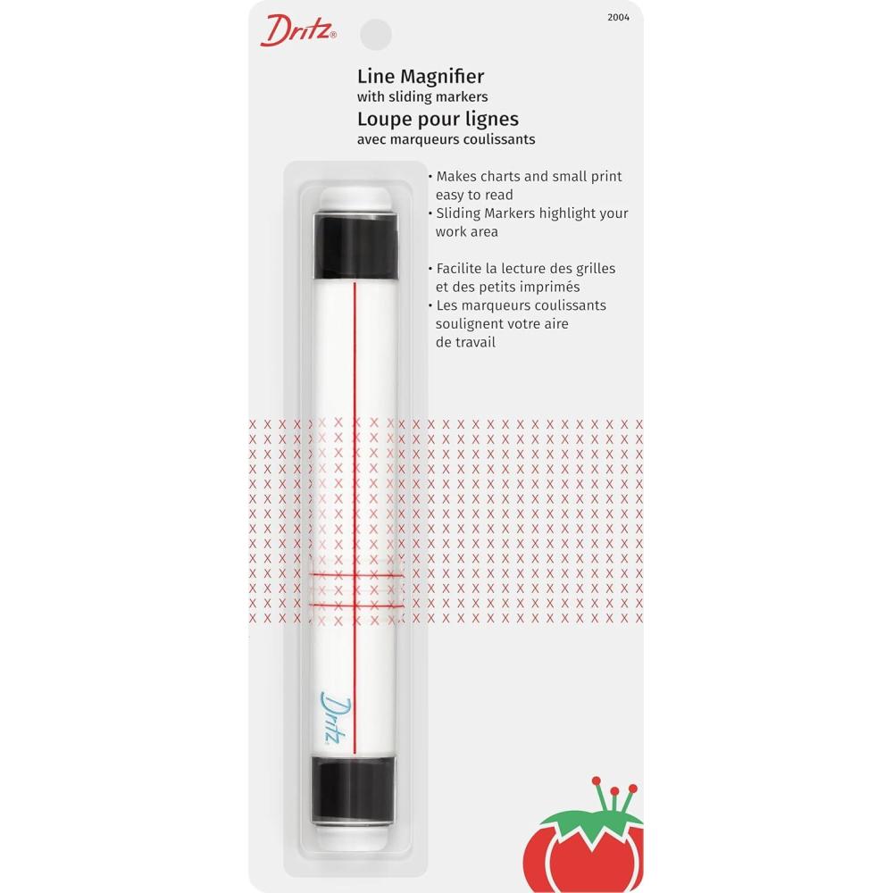 Dritz Line Magnifier with Sliding Markers