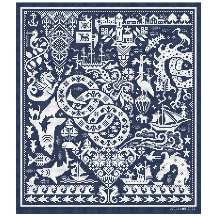 Long Dog Samplers Fishy Goings On Cross Stitch Pattern