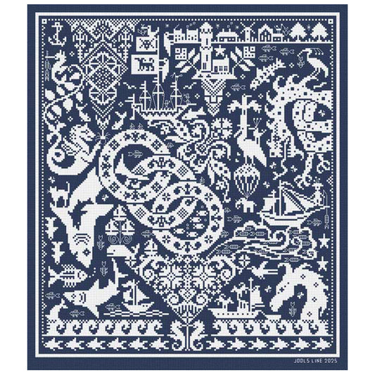 Long Dog Samplers Fishy Goings On Cross Stitch Pattern