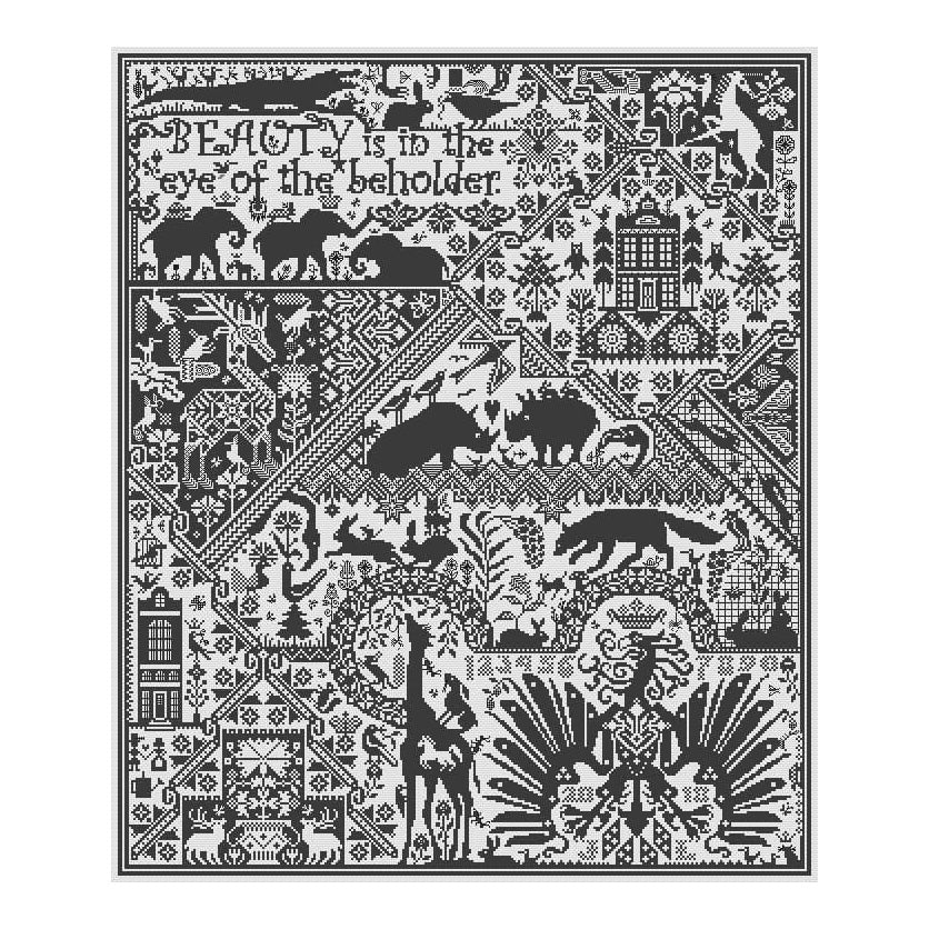 Long Dog Samplers Lo and Behold Cross Stitch Pattern