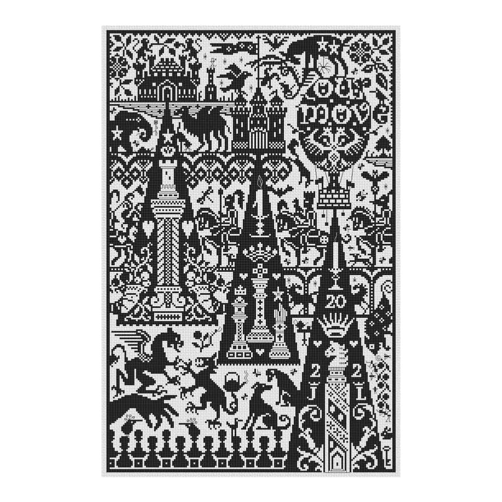 Long Dog Samplers Opening Gambit Cross Stitch Pattern