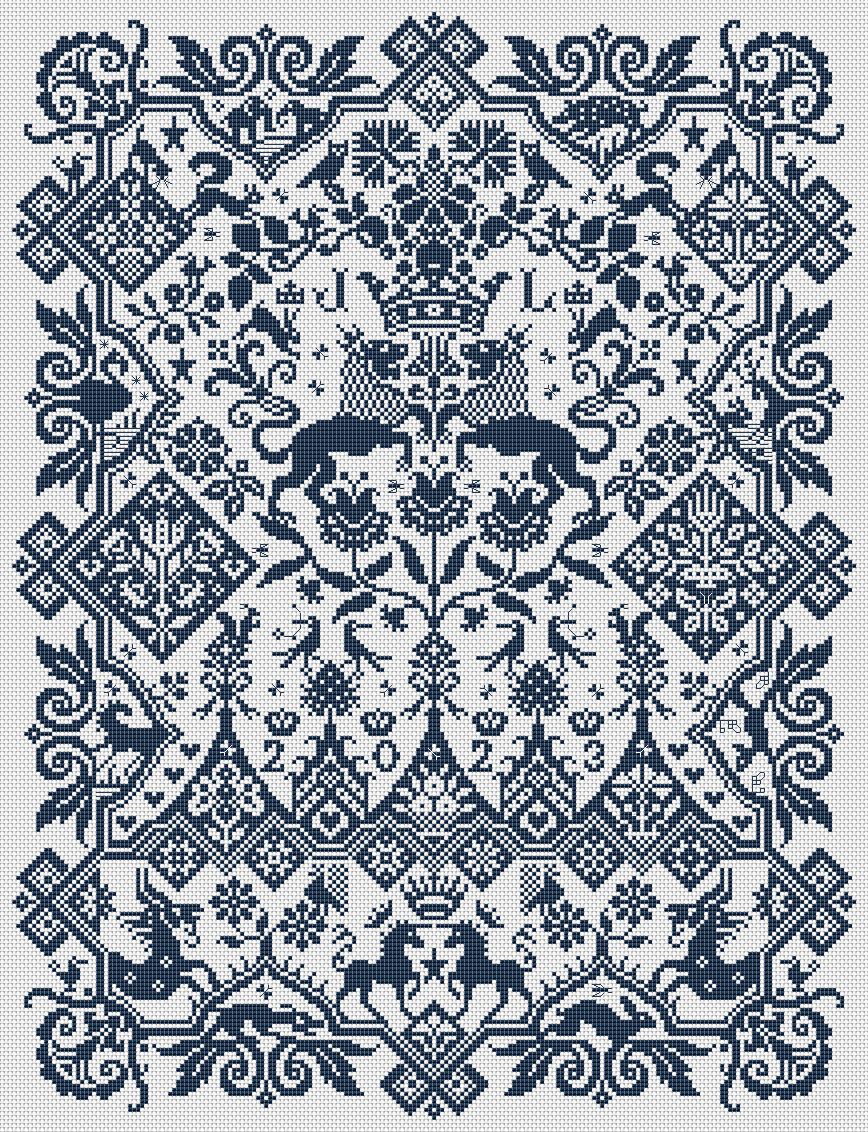 Long Dog Samplers Soliloquy in Stitch Cross Stitch Pattern