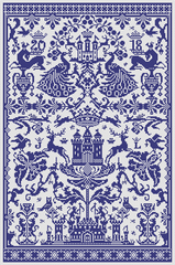 Long Dog Samplers Turretz Cross Stitch Pattern