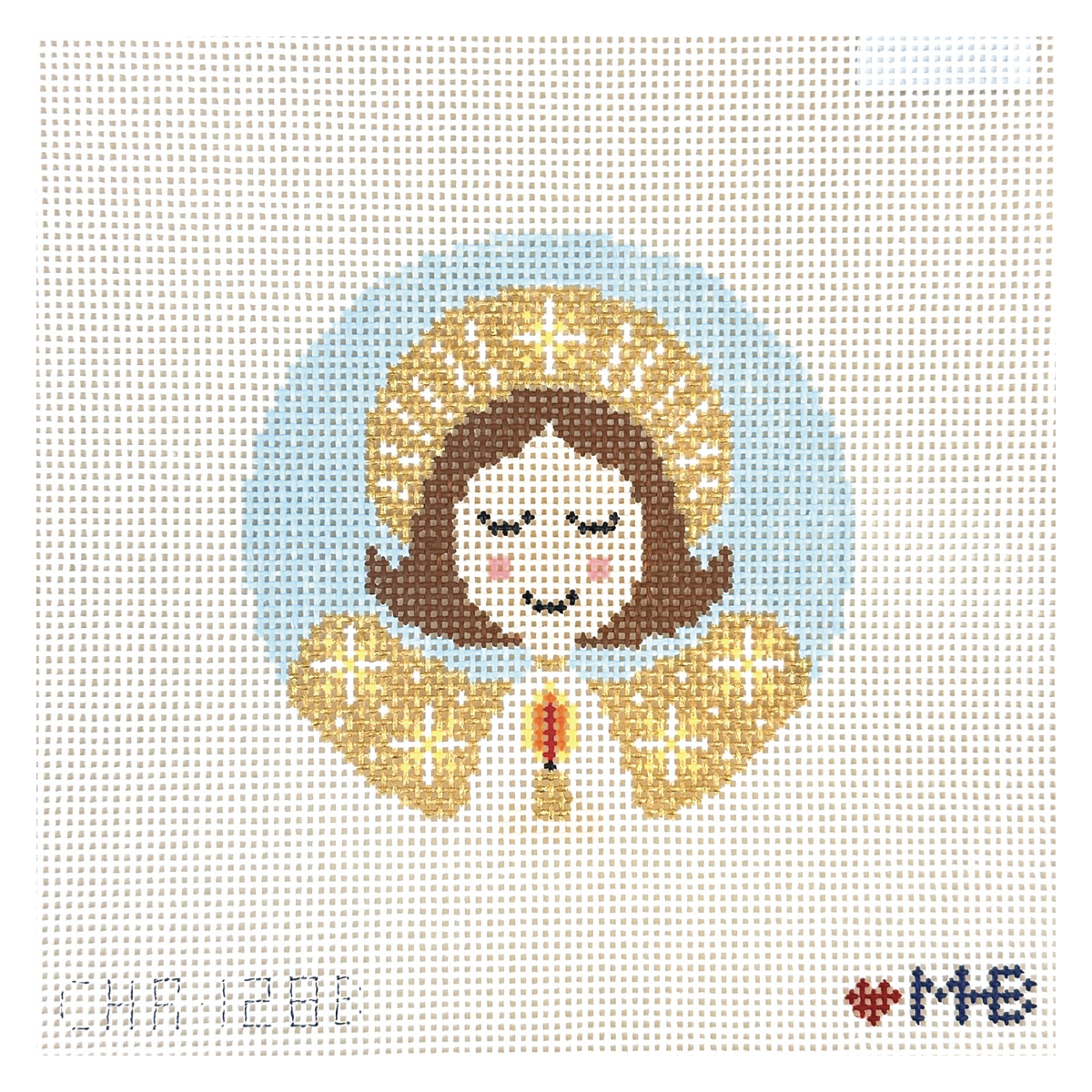Love MHB Studio Brunette Angel Girl Needlepoint Canvas