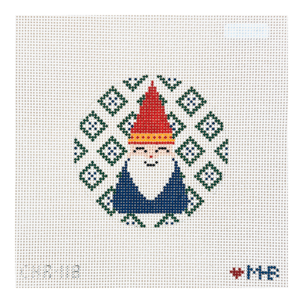 Love MHB Studio Fair Isle Gnome Needlepoint Canvas
