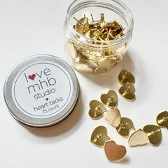 Love MHB Studio Heart Shaped Brass Thumbtacks