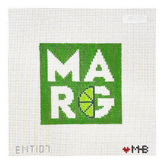 Love MHB Studio Marg Margarita Square Coaster Needlepoint Canvas