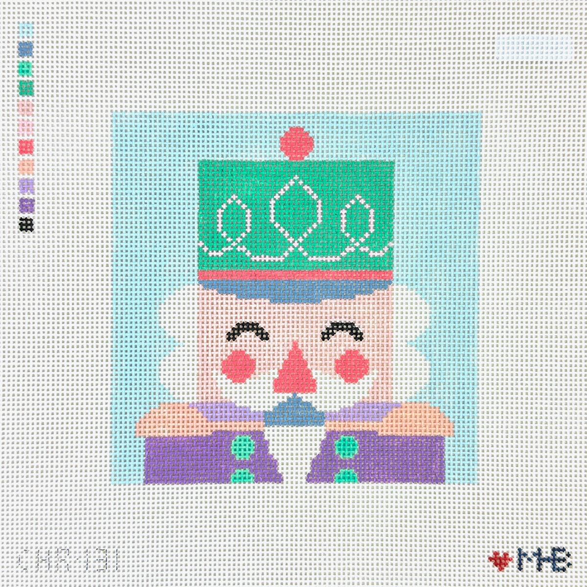 Love MHB Studio Nutcracker Grey Needlepoint Canvas