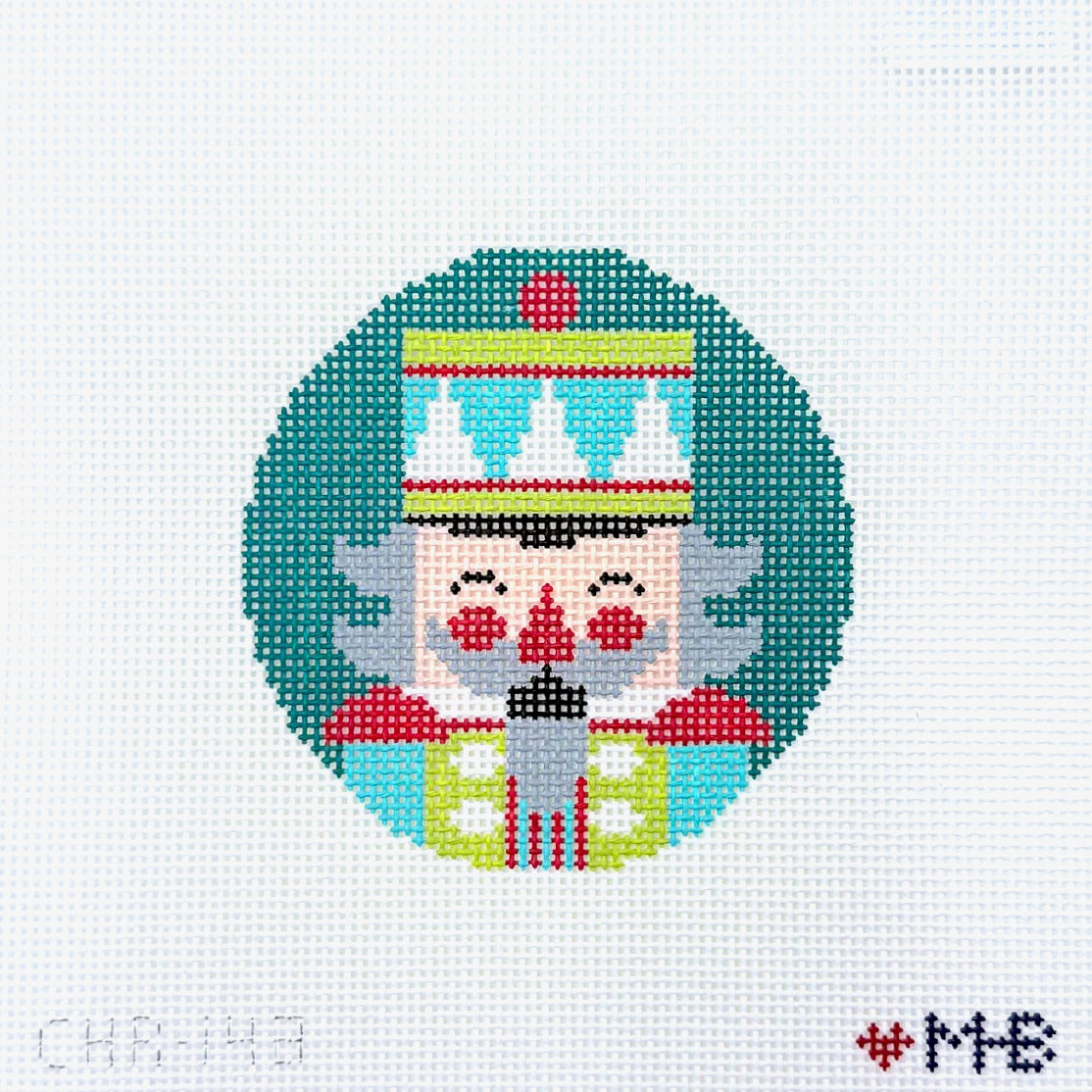 Love MHB Studio Nutcracker Iggy Round Needlepoint Canvas