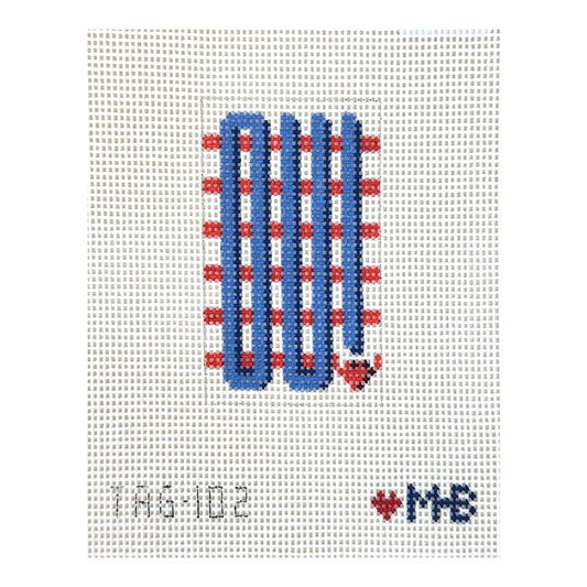 Love MHB Studio Oui! Bag Tag Needlepoint Canvas