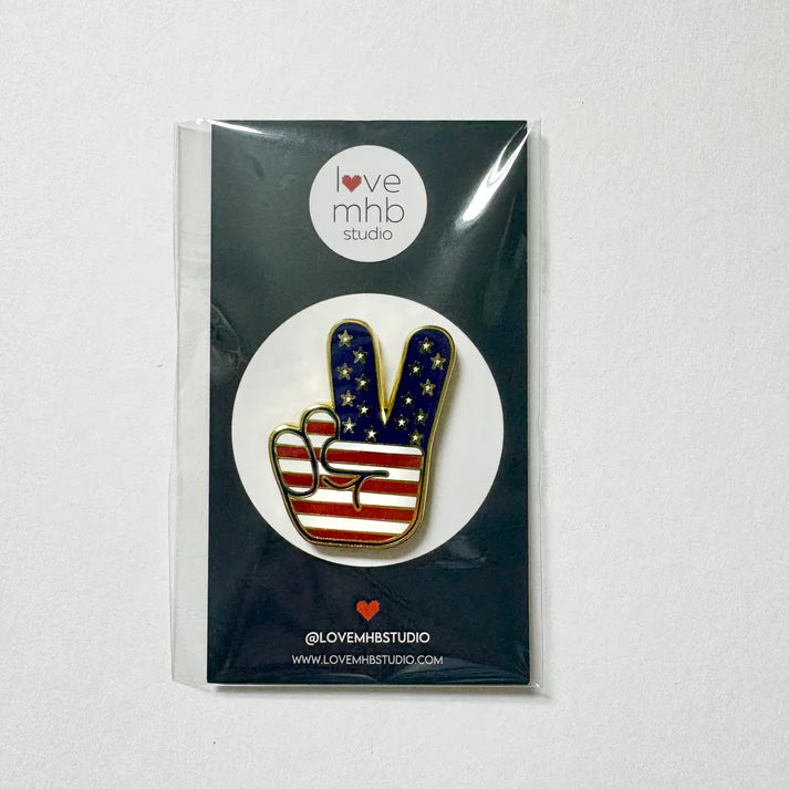 Love MHB Studio Peace Sign Flag Needle Minder