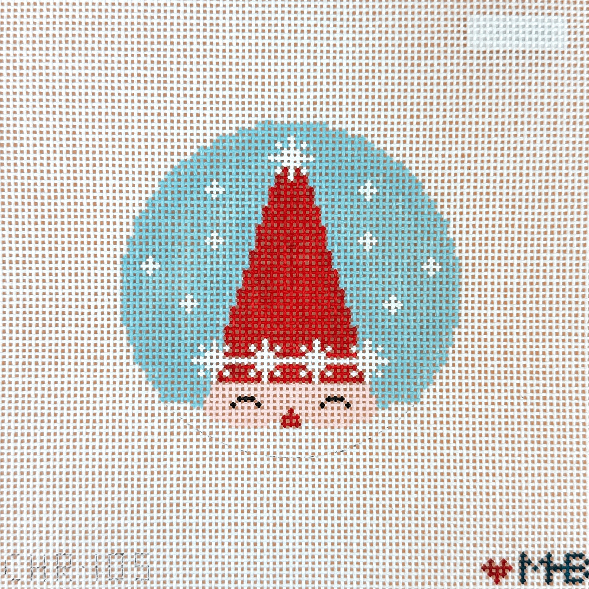 Love MHB Studio Santa Round Needlepoint Canvas