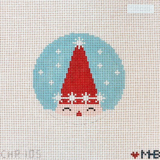 Love MHB Studio Santa Round Needlepoint Canvas