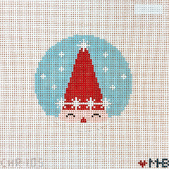 Love MHB Studio Santa Round Needlepoint Canvas