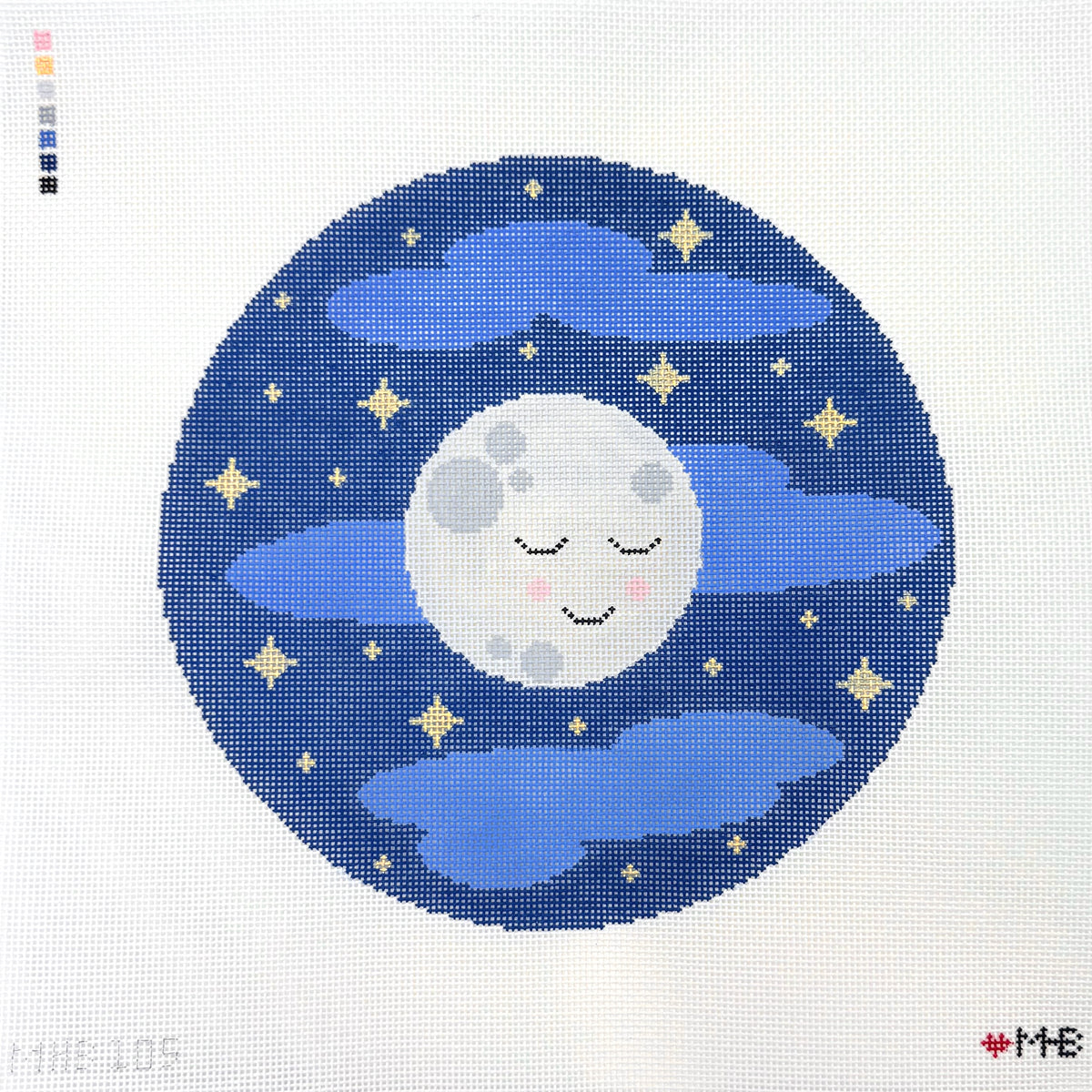 Love MHB Studio Sleeping Moon Needlepoint Canvas