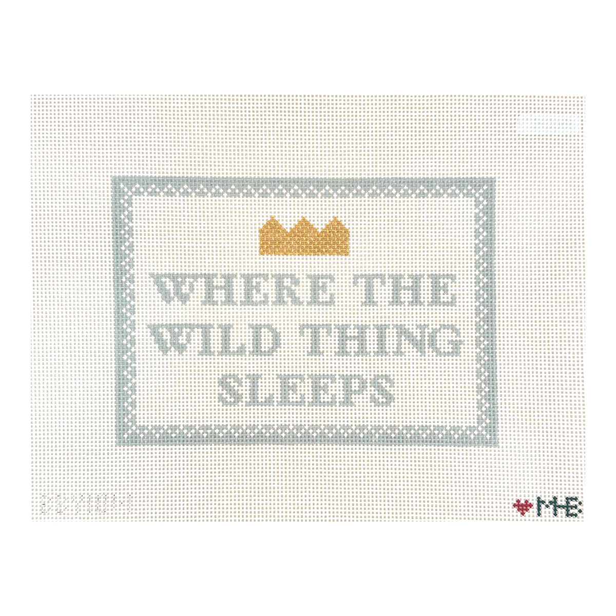 Love MHB Studio Where the Wild Thing Sleeps Needlepoint Canvas