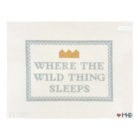 Love MHB Studio Where the Wild Thing Sleeps Needlepoint Canvas